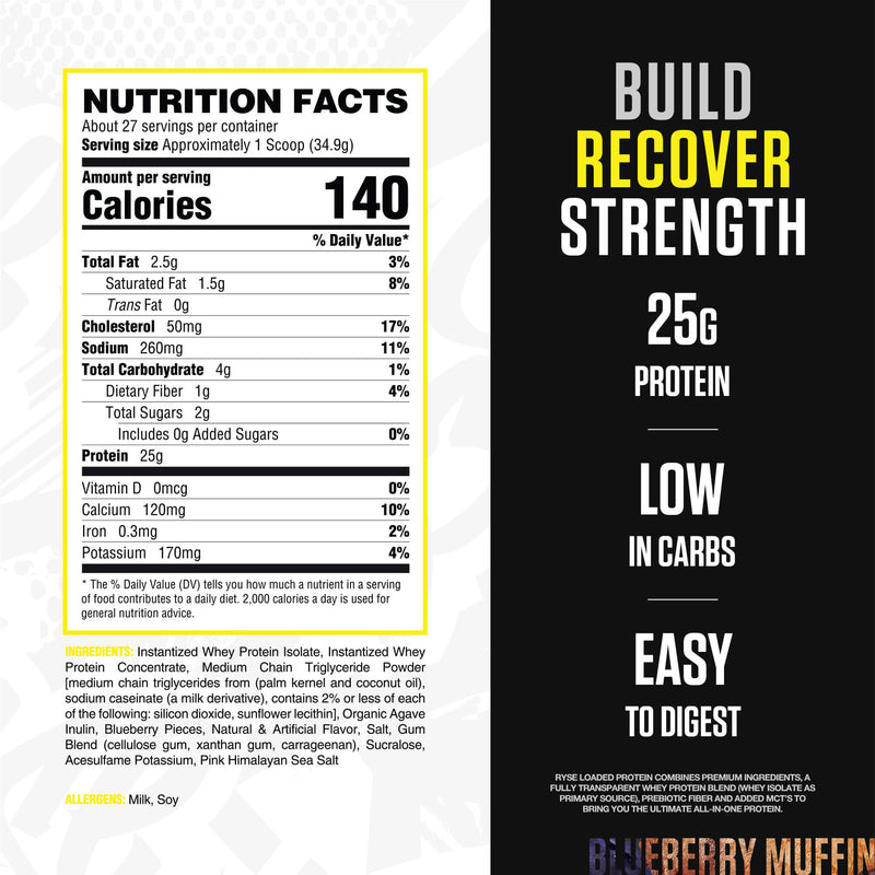 RYSE Supplements   Loaded Protein 27 Servings