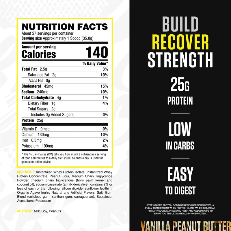 RYSE Supplements   Loaded Protein 27 Servings