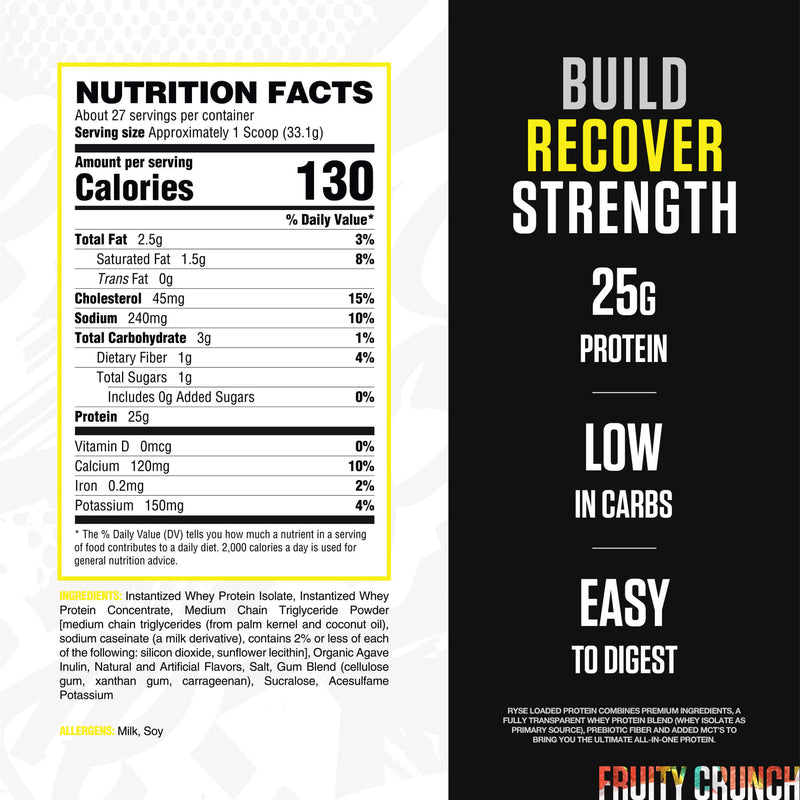 RYSE Supplements   Loaded Protein 27 Servings