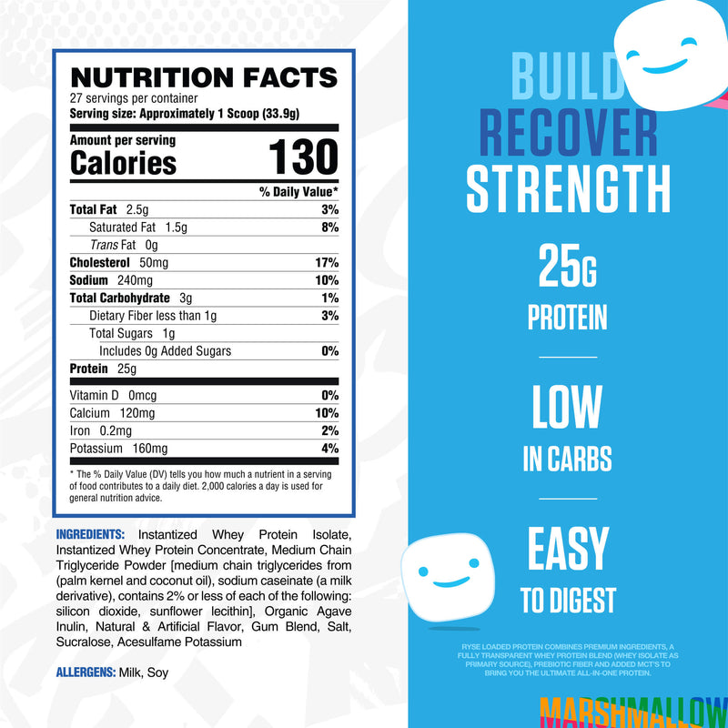 RYSE Supplements   Loaded Protein 27 Servings