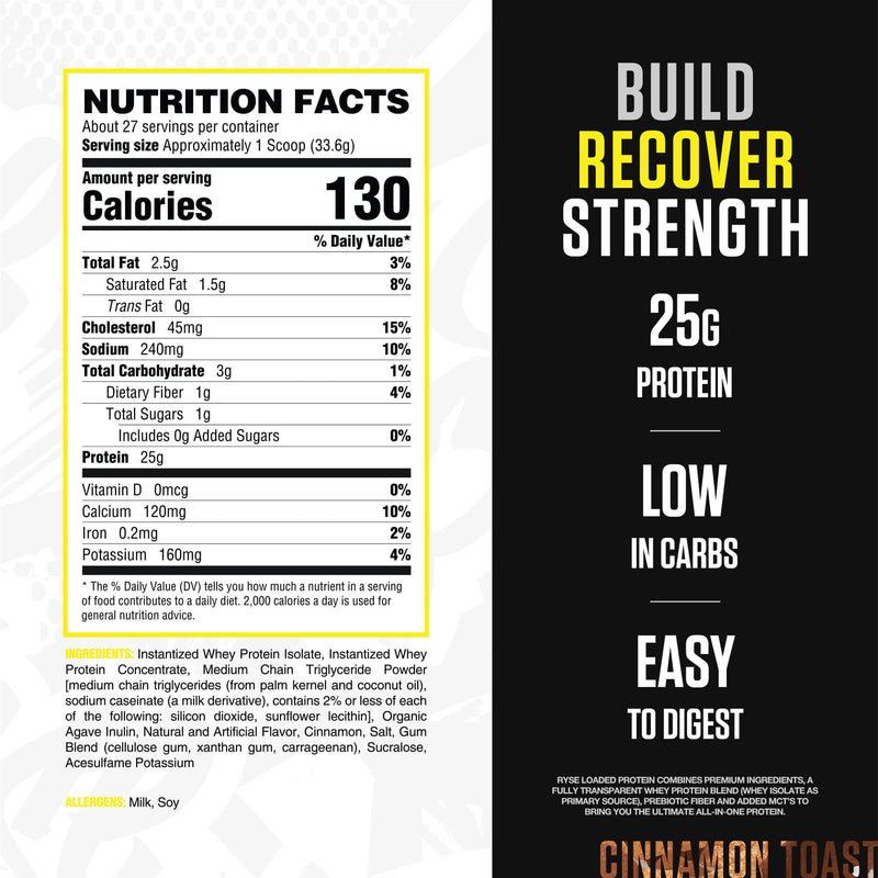 RYSE Supplements   Loaded Protein 27 Servings